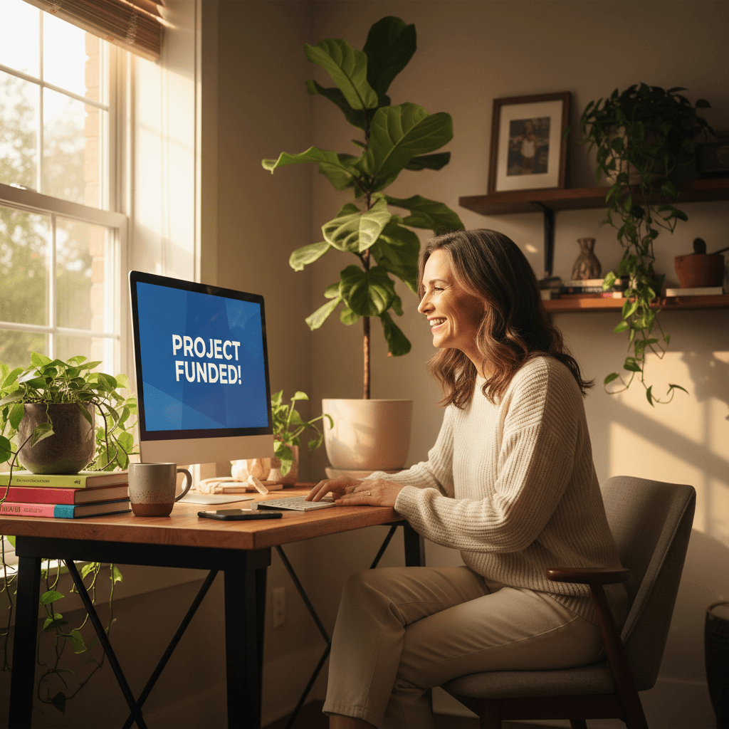 Small business owner satisfied with insurance solution