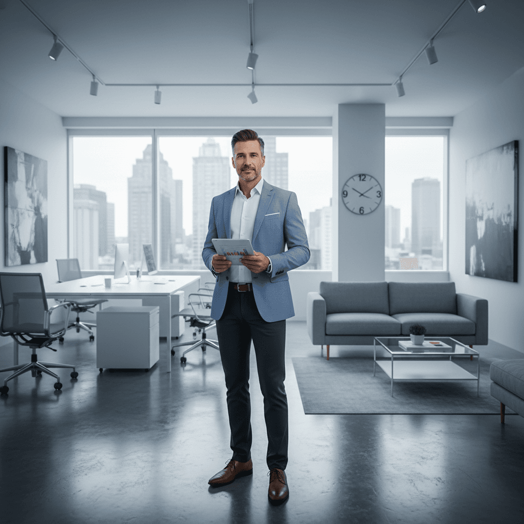 Broker reviewing insurance analytics dashboard